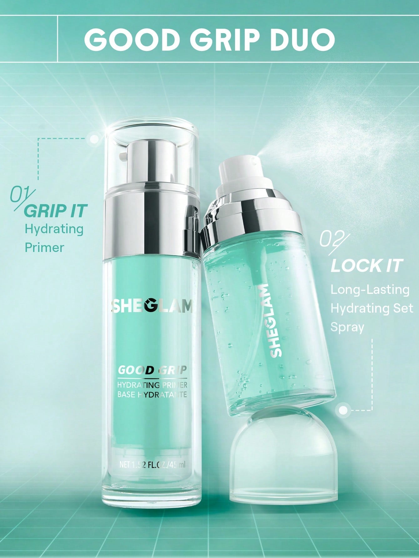 Sheglam Good Grip Hydrating Prime And Set Spray 55ml