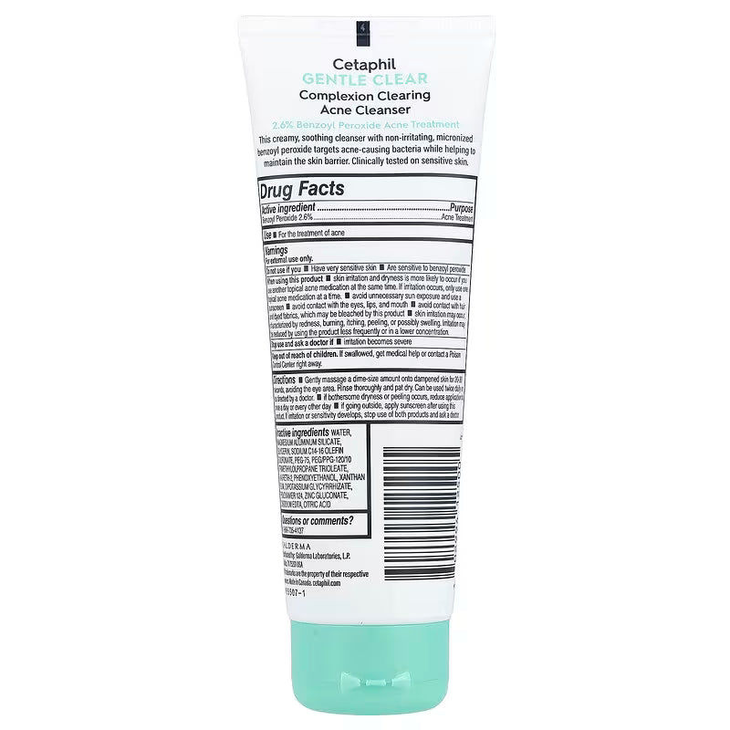Cetaphil Acne Gentle Clear Complexion-Clearing Acne Cleanser 124ml - Khayest