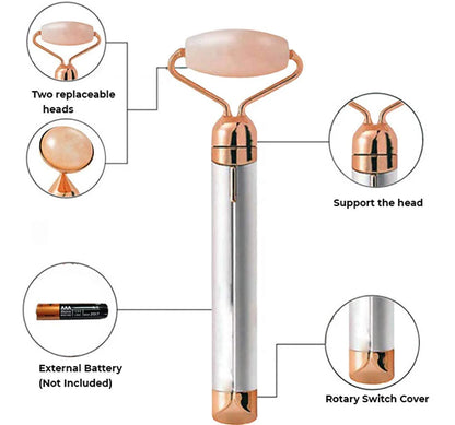 2 in 1 Electric Roller Facial Massager New Flawless Contour Face Slimming Roller Massager - Khayest