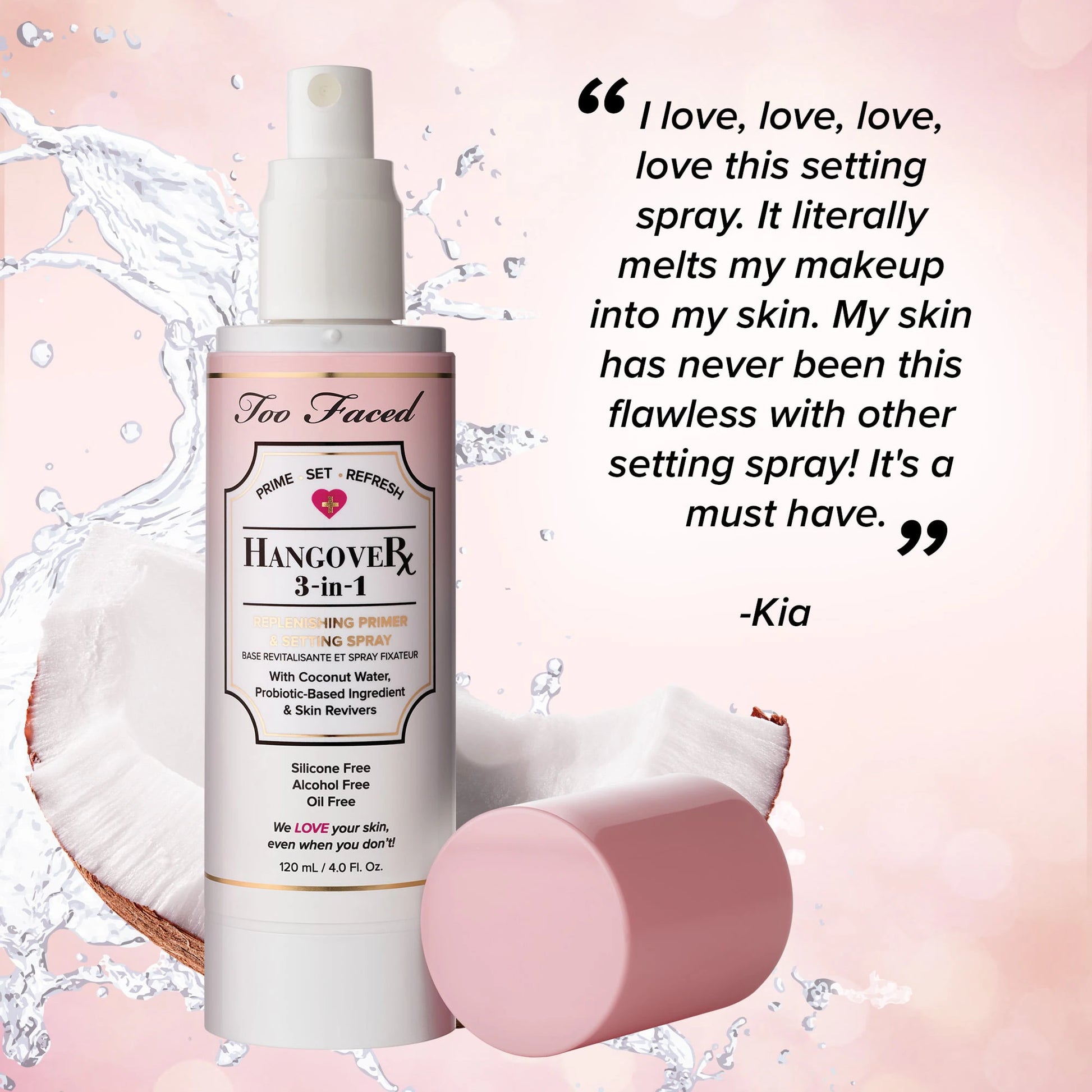 Too Faced Hangover 3 In 1 Replenishing Primer and Setting Spray 120ml - Khayest