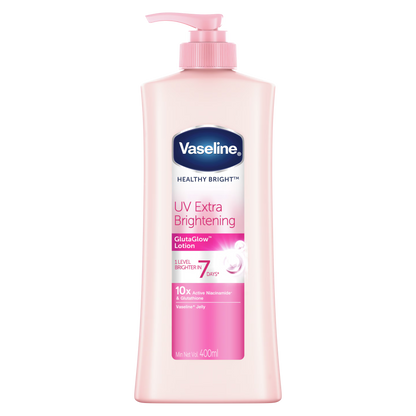 Vaseline Healthy Bright UV Extra Brightening Gluta Glow Lotion 400Ml - Khayest