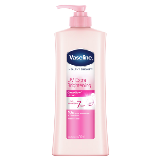 Vaseline Healthy Bright UV Extra Brightening Gluta Glow Lotion 400Ml - Khayest
