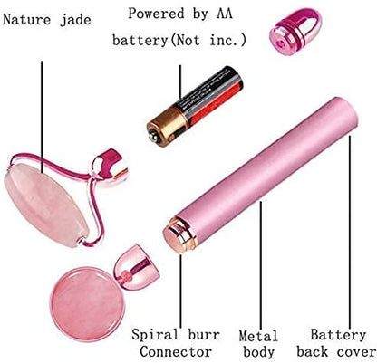 2 in 1 Electric Roller Facial Massager New Flawless Contour Face Slimming Roller Massager - Khayest
