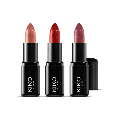 KIKO Milano Smart Fusion Lip Set 02  | 3 Creamy Radiant Lipsticks - Khayest