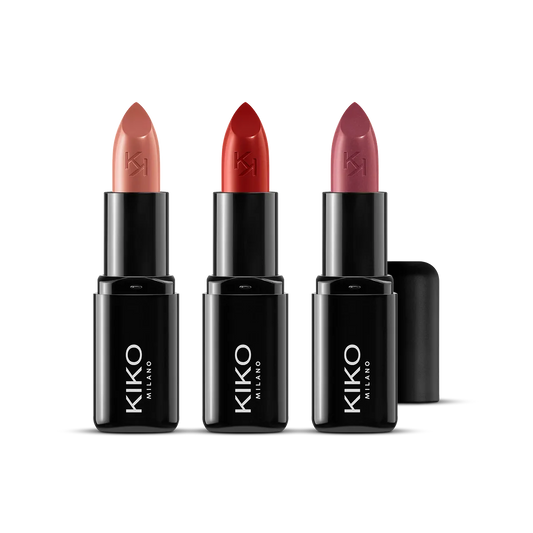 KIKO Milano Smart Fusion Lip Set 02  | 3 Creamy Radiant Lipsticks - Khayest