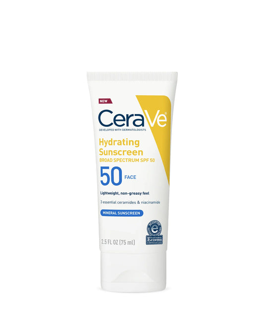 Cerave Hydrating Mineral Face Sunscreen SPF50 75ml