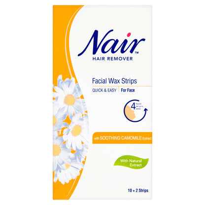 Nair Hair Remover Face Cherry Blossom Wax Strips for Sensitive Skin