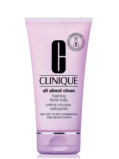 Clinique All About Clean Foaming Facial Soap For Very Dry To Dry Combination 150ml - Khayest