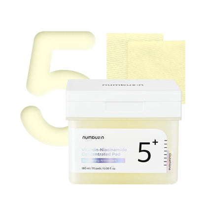 Numbuzin No.5+ Vitamin Niacinamide Concentrated Pad 180ml - Khayest