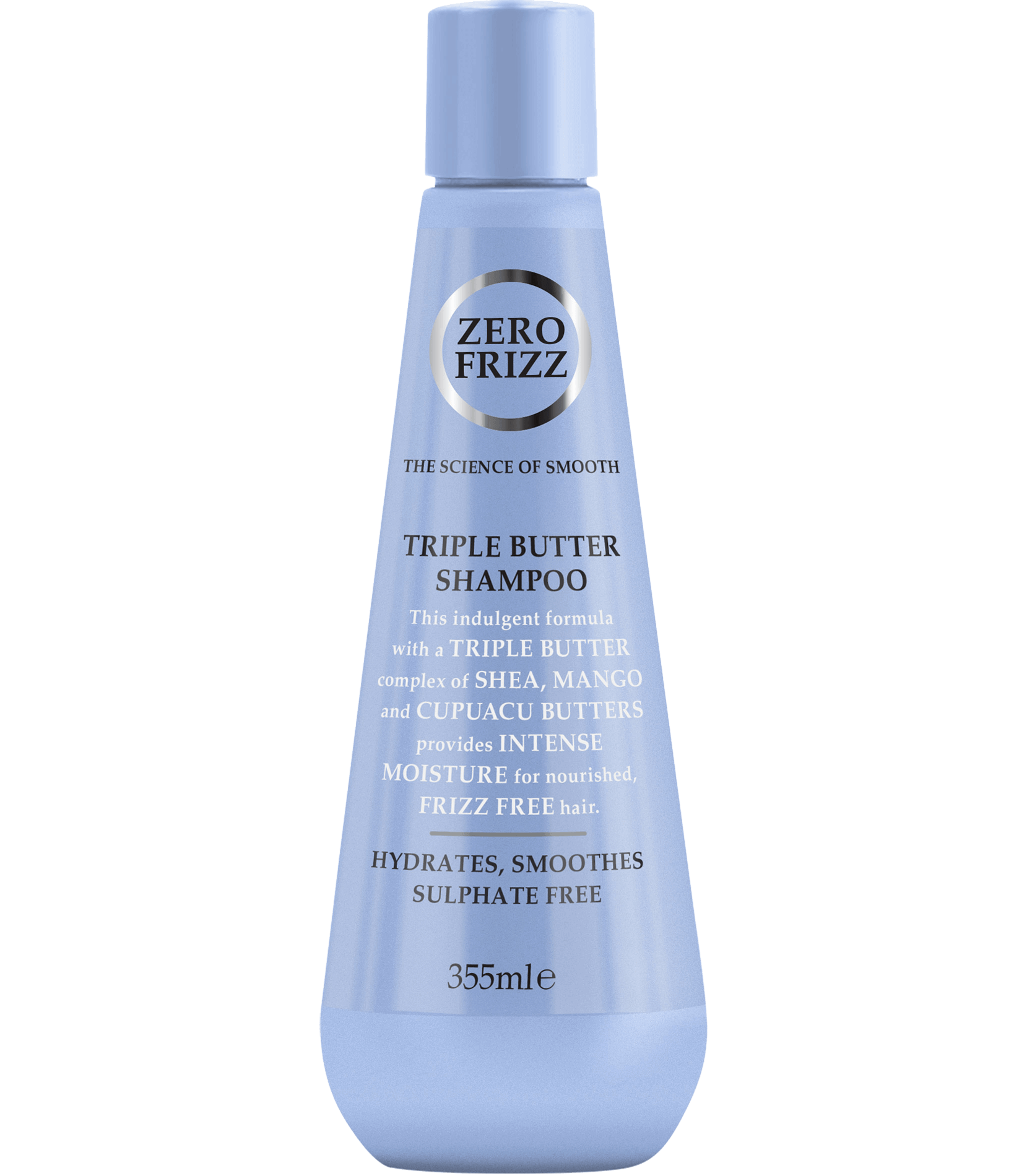 Zero Frizz The Science Of Smooth Triple Butter hair shampoo 355Ml - Khayest