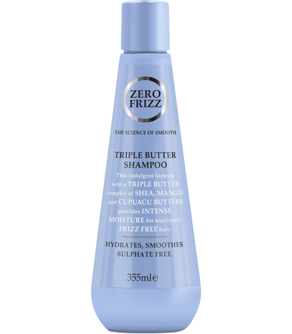 Zero Frizz The Science Of Smooth Triple Butter hair shampoo 355Ml - Khayest