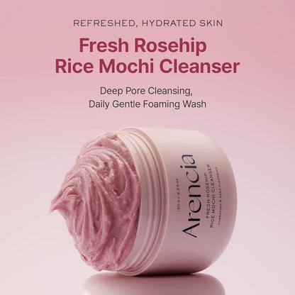 Arencia Fresh Rosehip Rice Mochi Face Cleanser 120g - Khayest