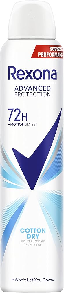 Rexona 72 Hour Cotton Dry Antiperspirant Deodorant Spray 200ml – MotionSense™ Long-Lasting Freshness - Khayest
