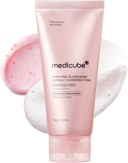 medicube pdrn pink glutathione capsule cleansing foam 120g - Khayest
