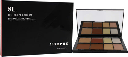 Morphe 8L Lo-Fi Sculpt and Shimmer Face Highlight and Contour Palette - Khayest
