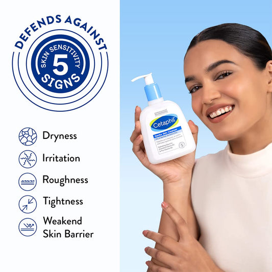 Gentle skin cleanser by Cetaphil dry to normal, sensitive skin 236ml - Khayest