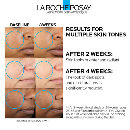 La Roche posay Glycolic B5 Face Serum 30ml - Khayest