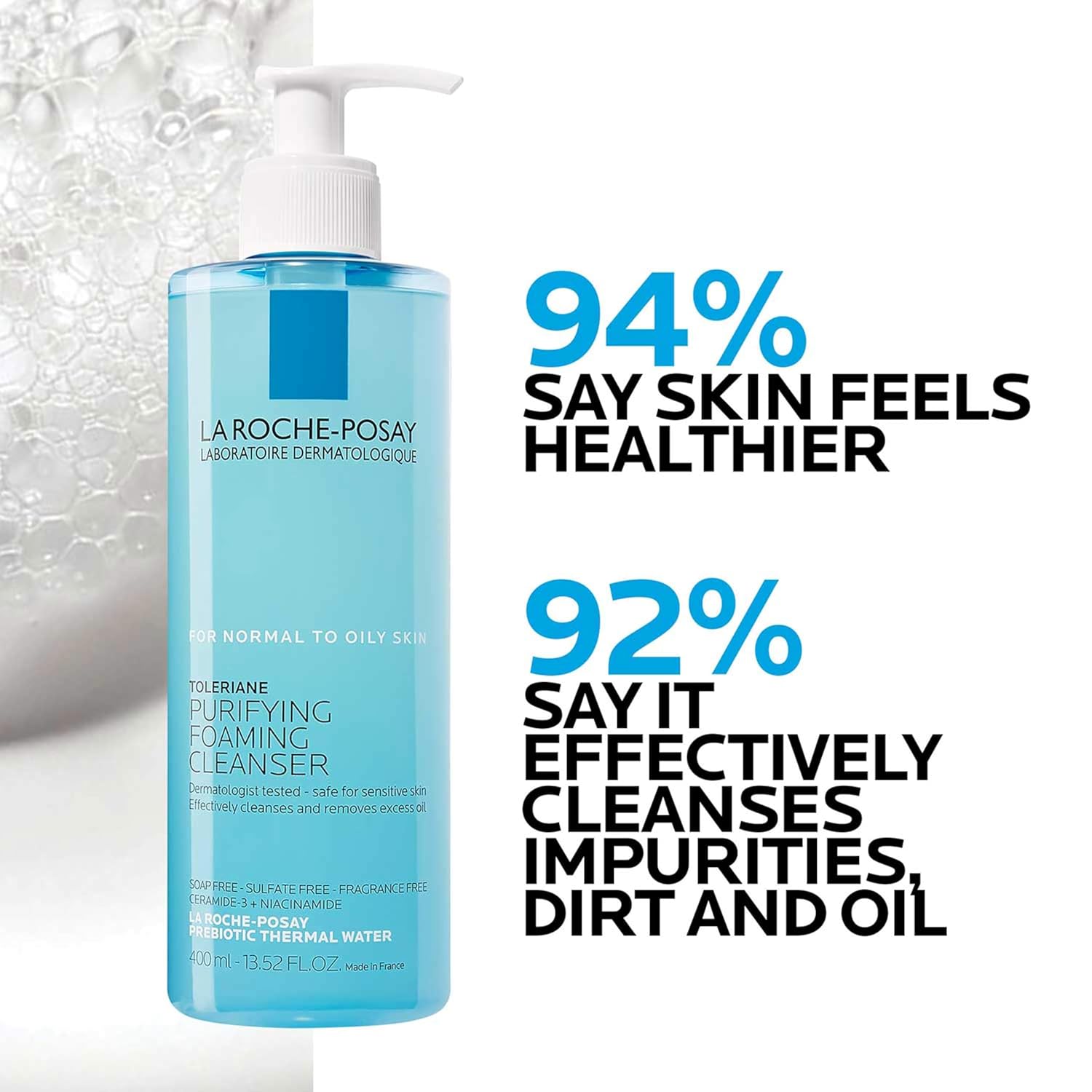 La Roche Posay Purifying Foaming Cleanser 400ml - Khayest