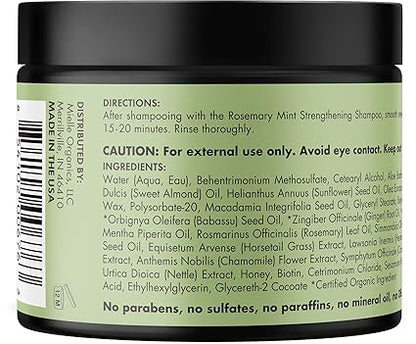 Mielle Organics Rosemary Mint Strengthening Hair Masque 340g - Khayest