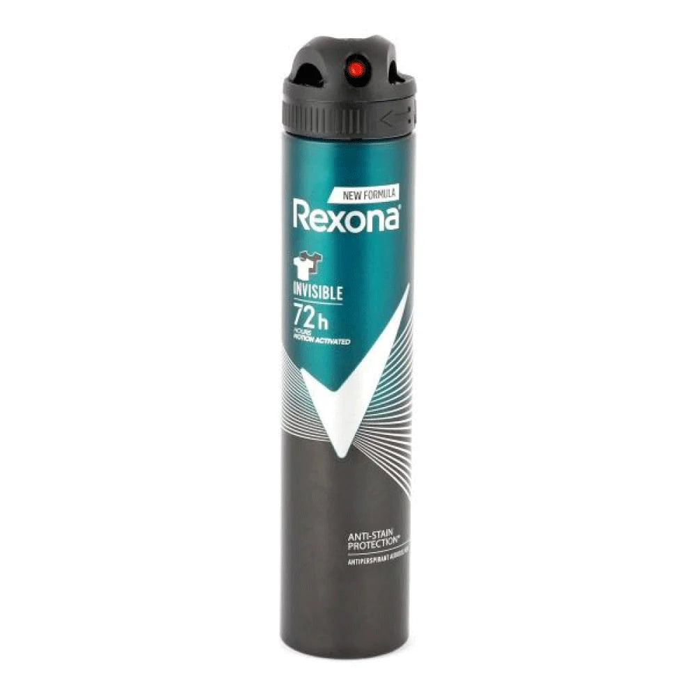 Rexona Invisible 72H Antiperspirant Deodorant Spray 200ml – No White Marks & Long-Lasting Protection