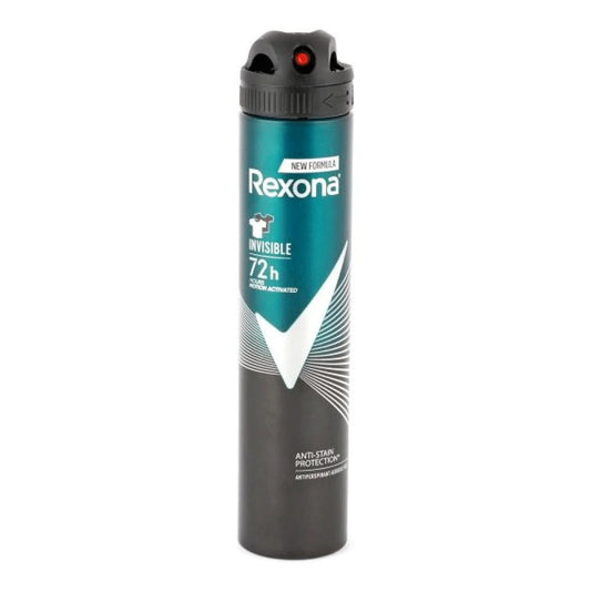 Rexona Invisible 72H Antiperspirant Deodorant Spray 200ml – No White Marks & Long-Lasting Protection - Khayest