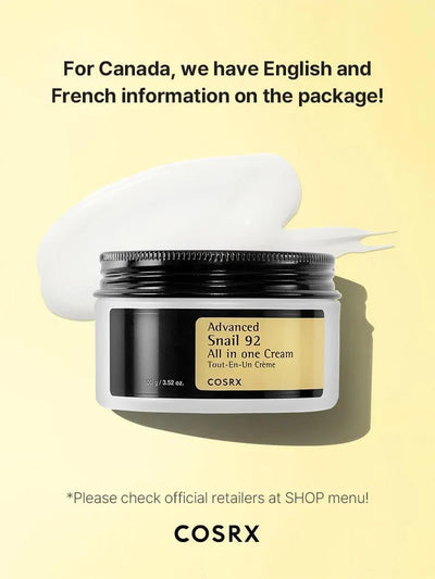 COSRX Advanced Snail 92 All In One Cream 100g - Khayest