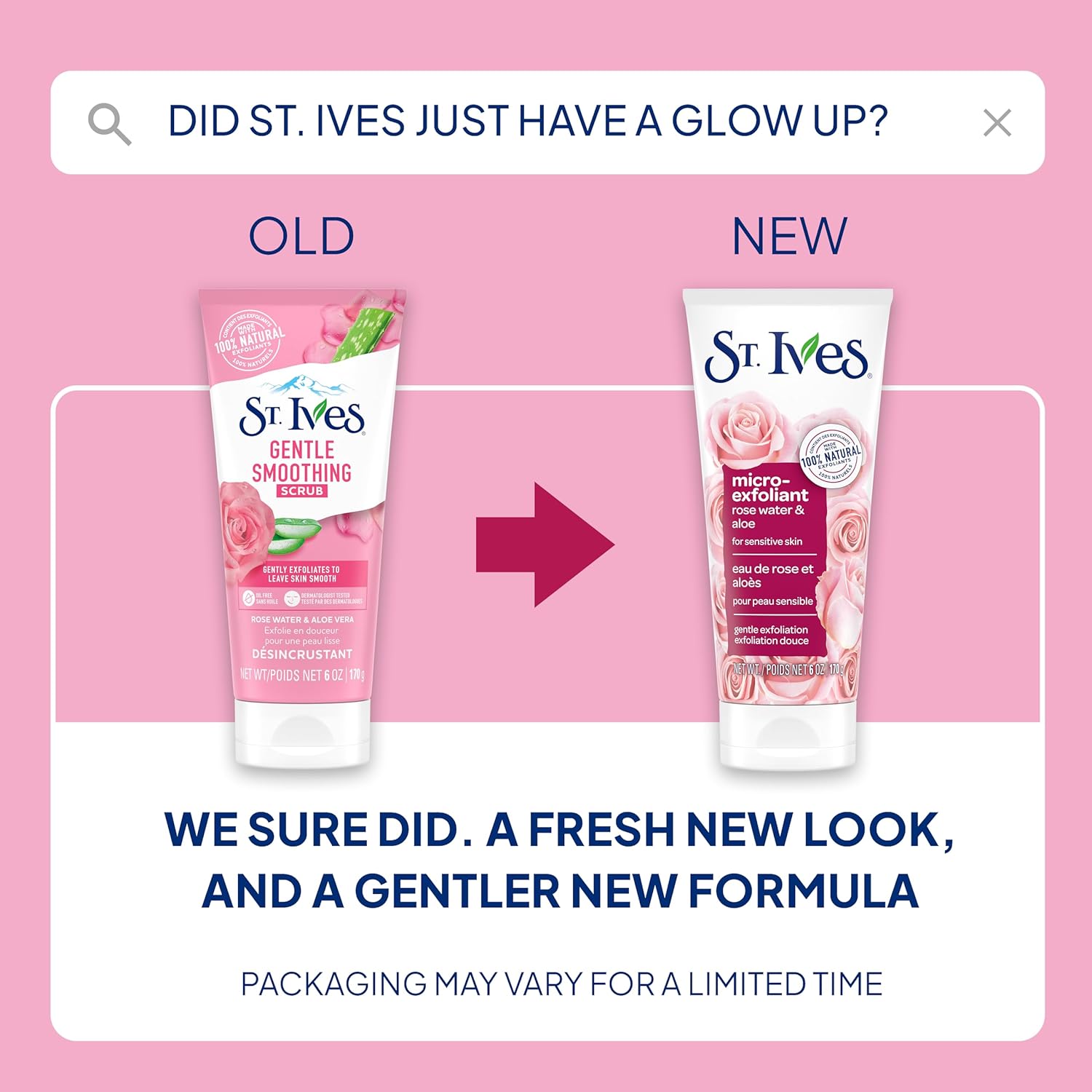 ST. ives Micro Exfoliant Rose Water And Aloe Sensitive Skin Face Scrub - Khayest