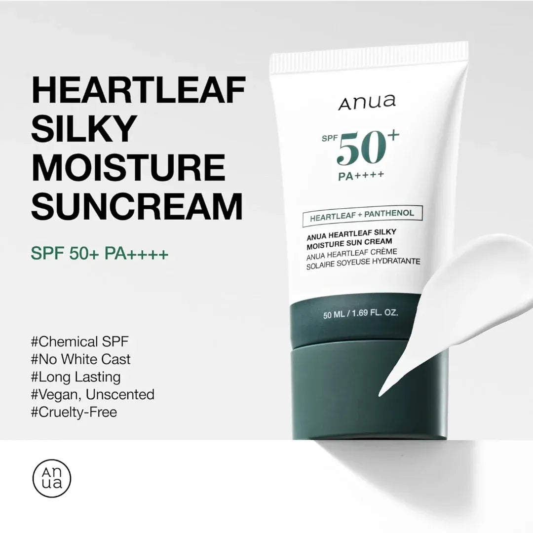 Anua Heartleaf Silky Moisture Sun Cream SPF 50+ PA++++