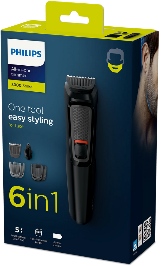 Philips 6 in 1 All in One Face Styling Beared Trimmer MG3710/15