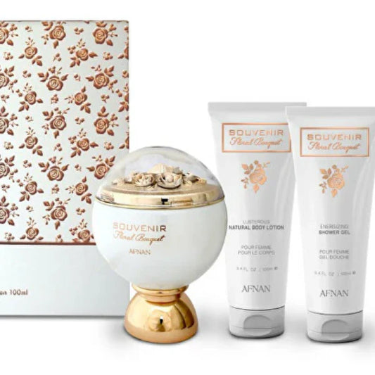 AFNAN Souvenir Floral Bouguet gift set for women - Khayest