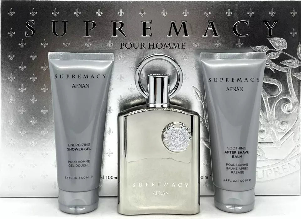 AFNAN Supremacy Silver 3 Piece Set for Men - Khayest