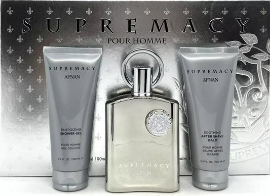 AFNAN Supremacy Silver 3 Piece Set for Men - Khayest