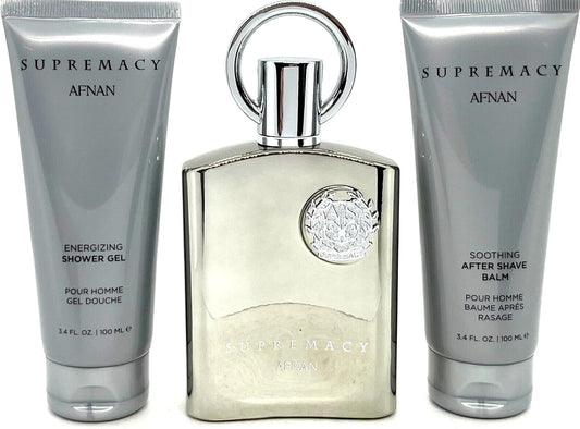 AFNAN Supremacy Silver 3 Piece Set for Men - Khayest