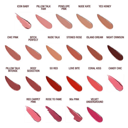 different-swatches-Charlotte-Tilbury-K.I.S.S.I.N.G-Lipstick-Khayest-