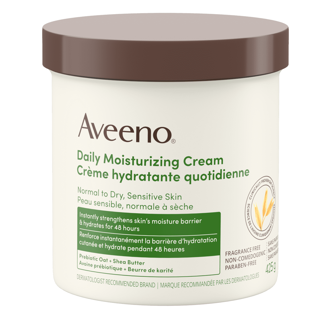 Aveeno Daily Moisturizing Cream 425g – All‑Day Hydration for Dry, Sensitive Skin - Khayest