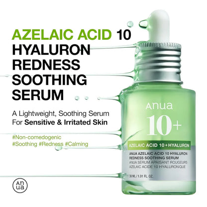 Anua Azelaic Acid 10+ Hyaluron Redness Soothing Face Serum 30ml - Khayest
