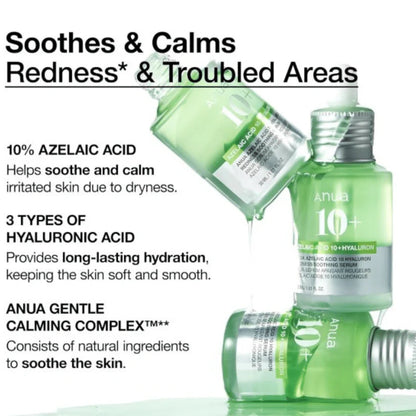Anua Azelaic Acid 10+ Hyaluron Redness Soothing Face Serum 30ml - Khayest