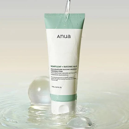 Anua Heartleaf Succinic Moisture Cleansing Foam 150ml - Khayest
