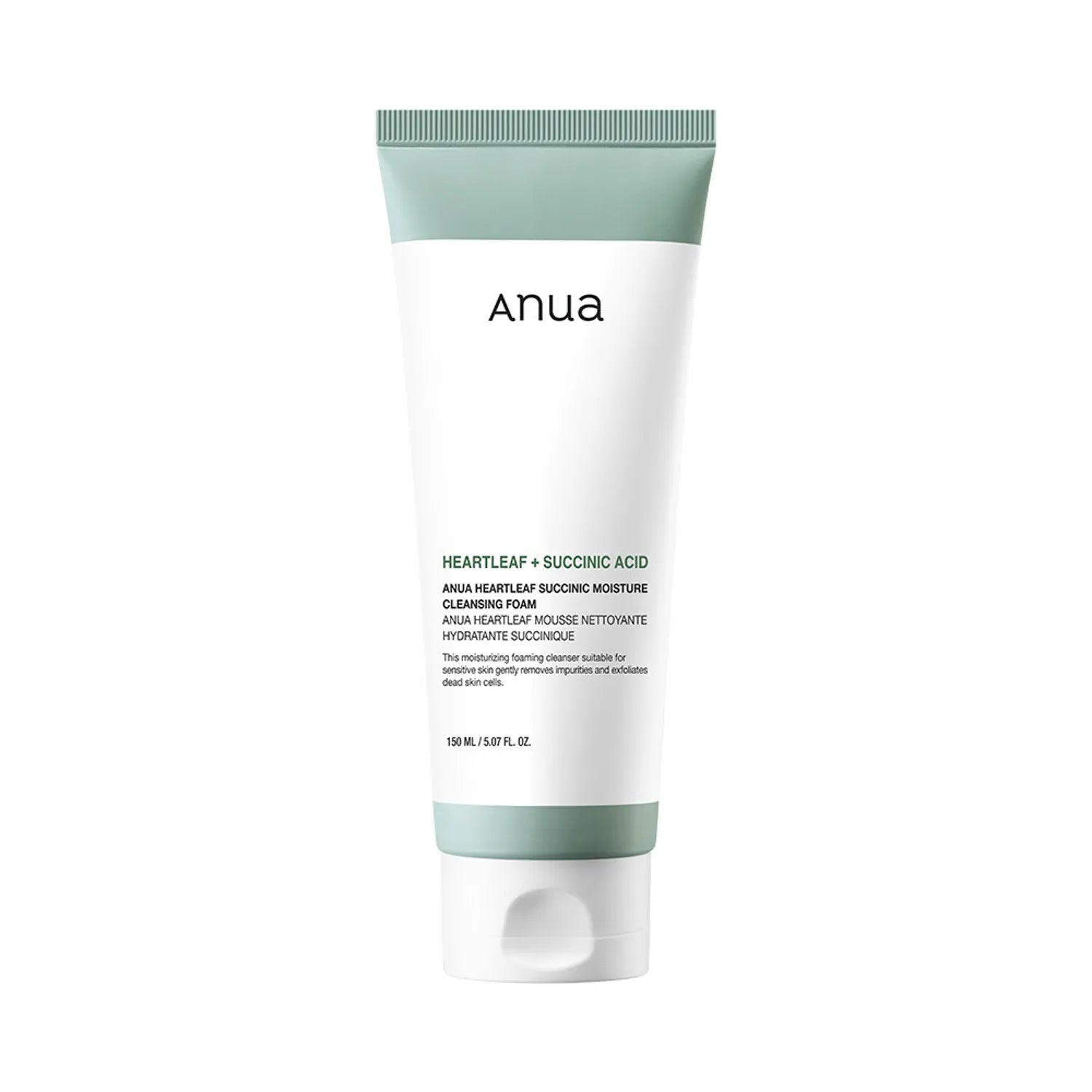 Anua Heartleaf Succinic Moisture Cleansing Foam 150ml - Khayest