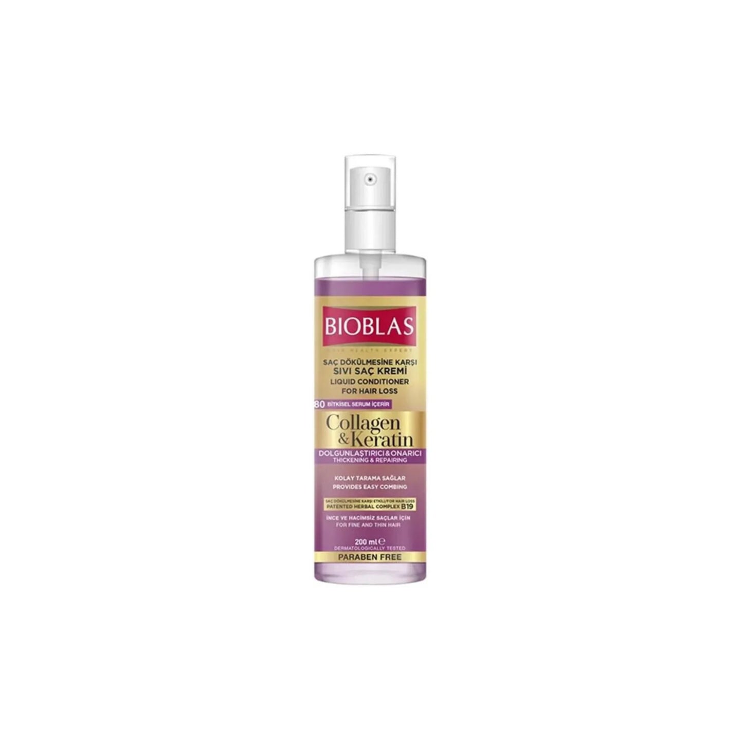BioBlas Repairing Keratin & Collagen Liquid Conditioner 200ml