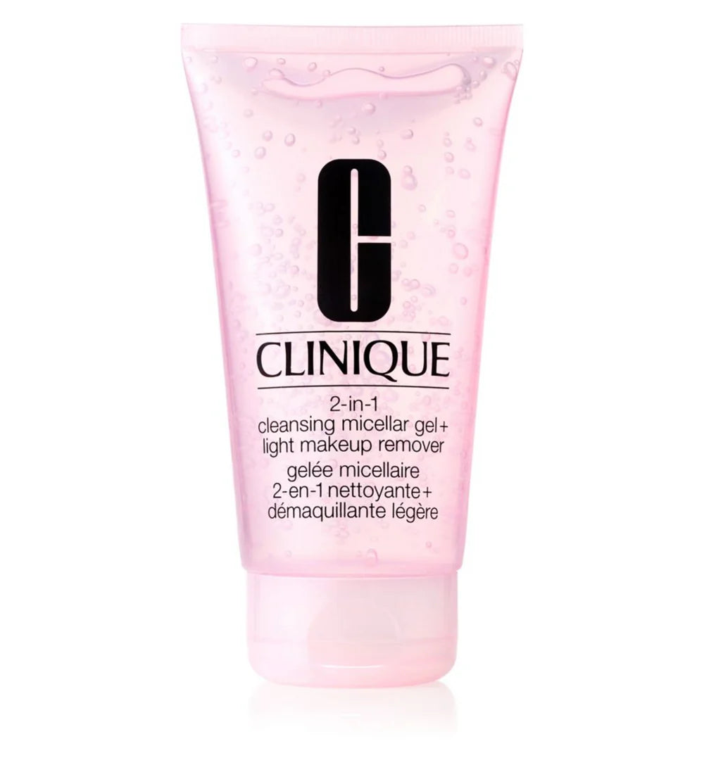 Clinique 2 in 1 Cleansing Micellar Gel + Light Makeup Remover 150ml - Khayest