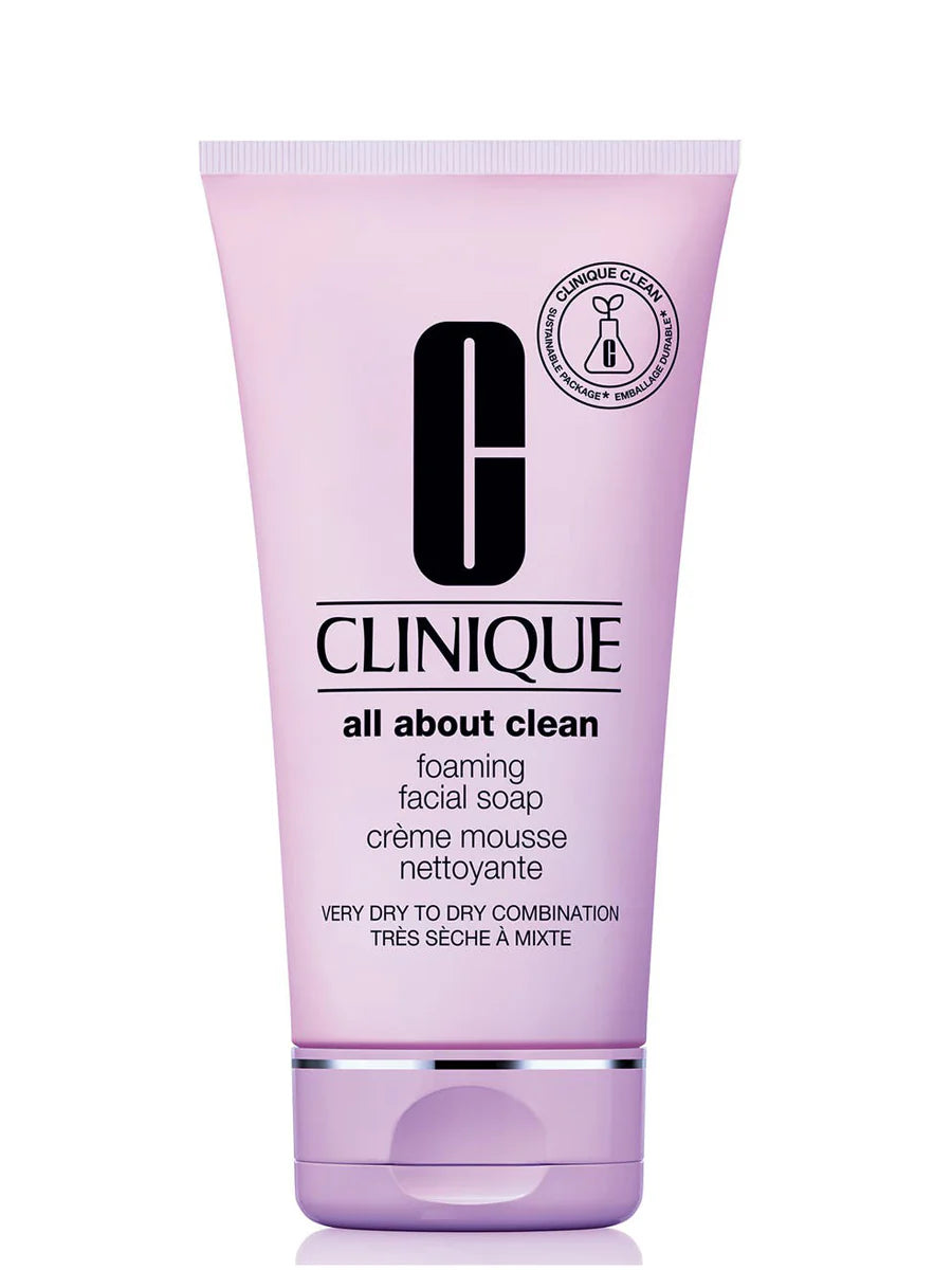 Clinique All About Clean Foaming Facial Soap For Very Dry To Dry Combination 150ml - Khayest