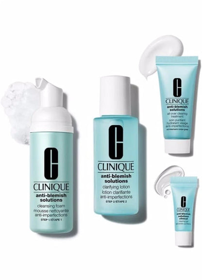 Clinique Anti-Blemish Solutions 3-Step System ,Daily Skincare Set for acne skin - Khayest