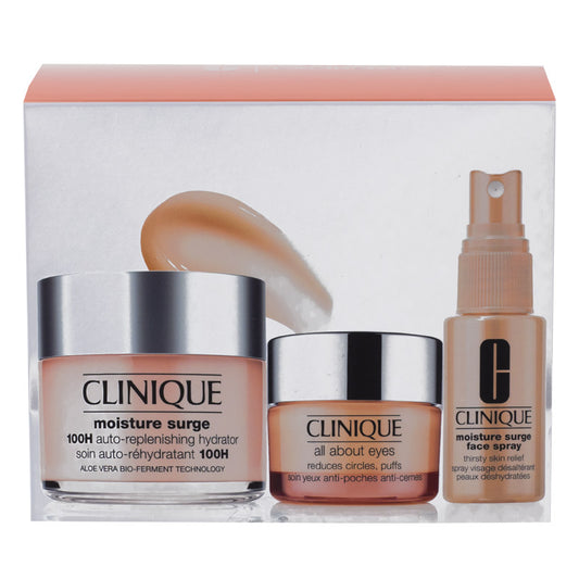 Clinique Travel Exclusive Skin Care Set 3 in 1 (100H moisture serge, all about eye cream, face mist) - Khayest