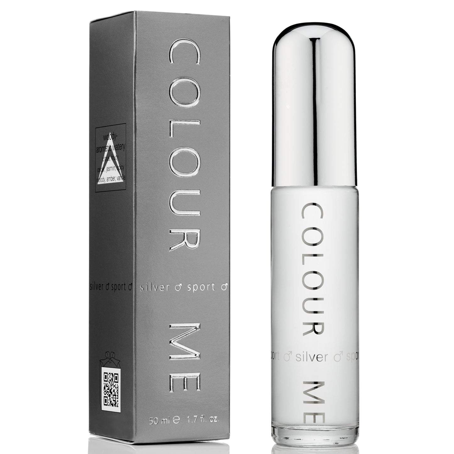 Colour Me Silver Sport EDP Perfume For Men 50 ml - Khayest