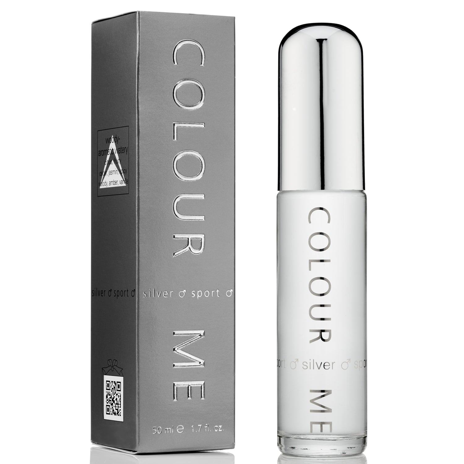 Colour Me Silver Sport EDP Perfume For Men 50 ml - Khayest