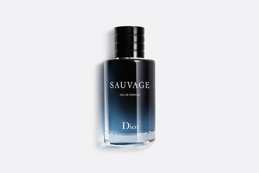 Official Dior Sauvage Perfume EDP 100ml for men product image showing the signature blue gradient bottle against white background