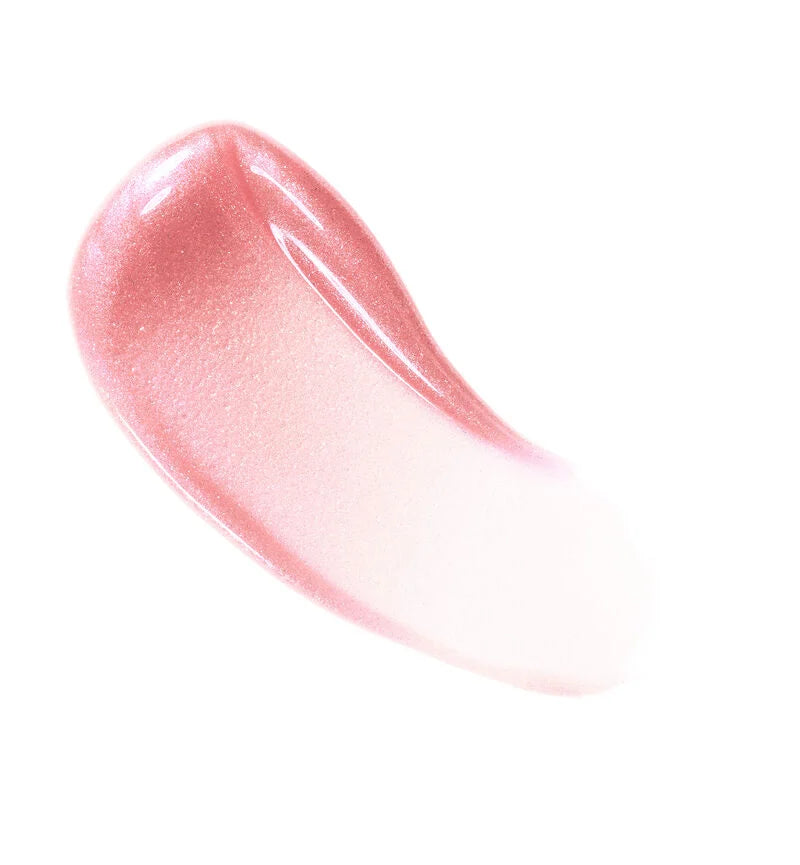 Swirl of shimmery pink Dior Addict Lip Maximizer 056 Frosted Pink lip gloss.