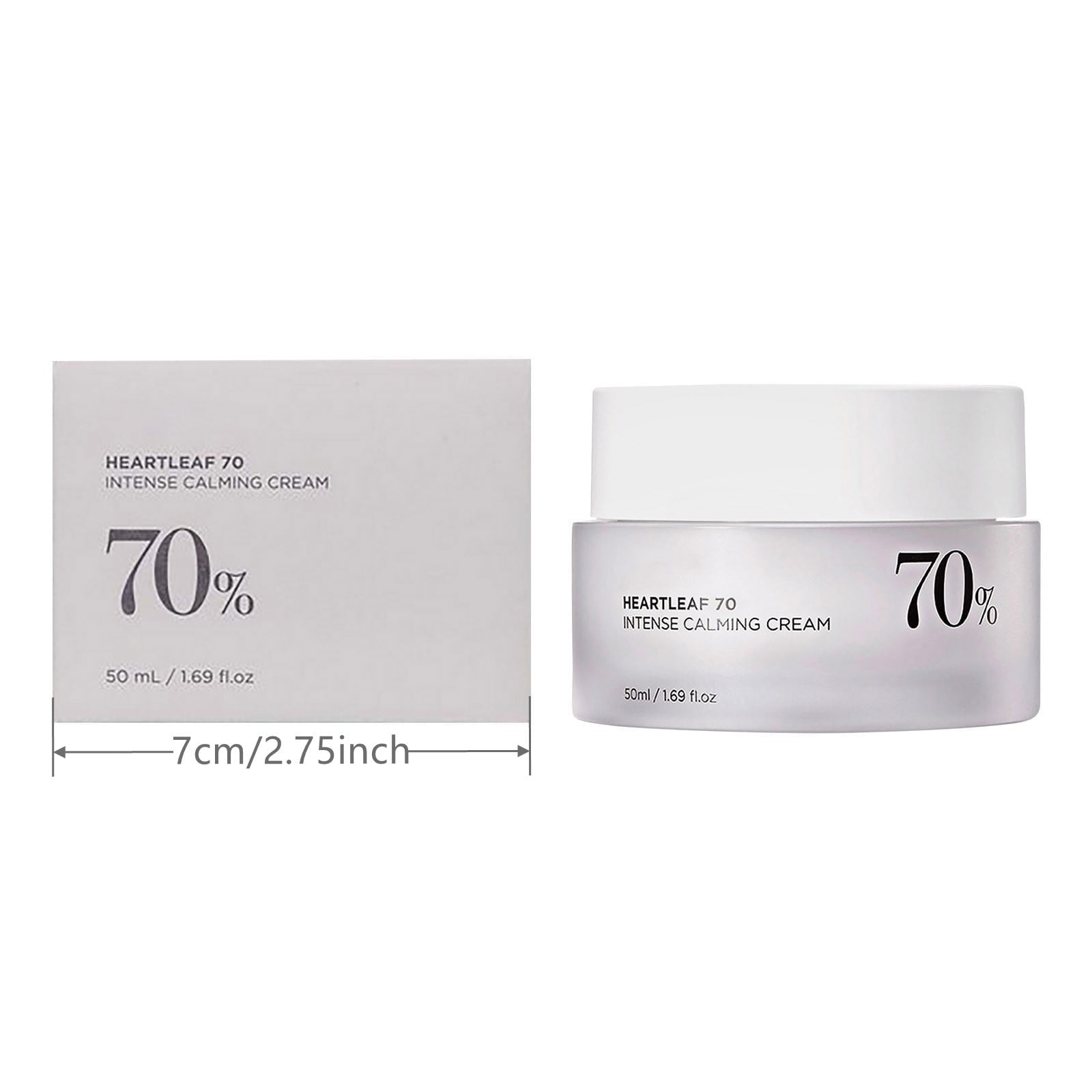Dlrvadrua Heartleaf 70 Intense Calming Cream with Ceramide, Panthenol, Heartleaf extract(50ml /1.69Fl. Oz) - Khayest