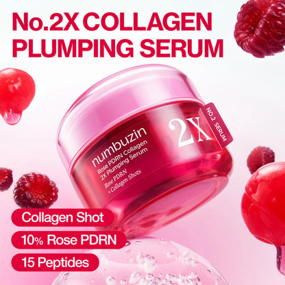 Numbuzin 2X Rose PDRN Collagen Plumping Serum 30ml
